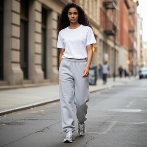 Reformation Skye Boyfriend Relax Fit Sweatpants in Grey Organic Cotton Small